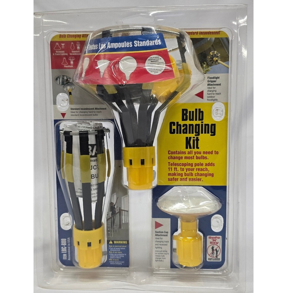 Bayco LBC-600 Light Bulb Changing Kit with 3 Attachments for Recessed Floodlight